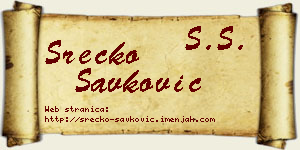 Srećko Savković vizit kartica